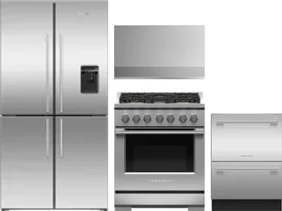 4 Piece Package Includes Refrigerator, Range, Hood And Dishwasher